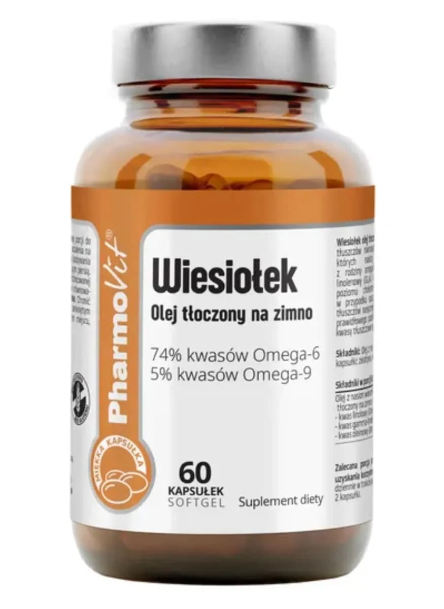 Pharmovit Wiesiołek olej tłoczony na zimno 60 kapsułek - zdjęcie 1