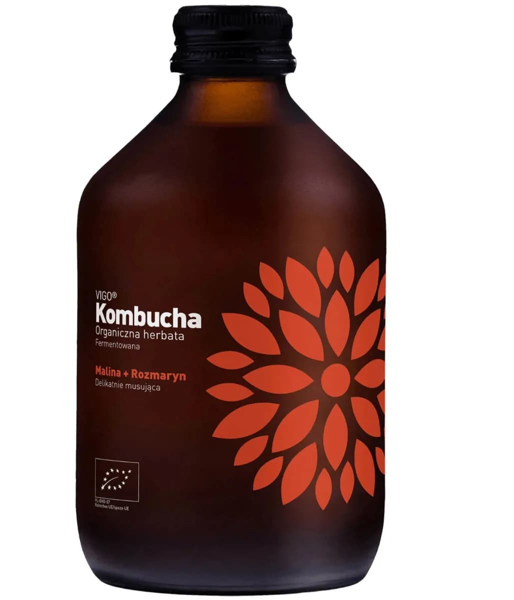 VIGO Kombucha Malina + Rozmaryn 330ml - BIO - zdjęcie 1