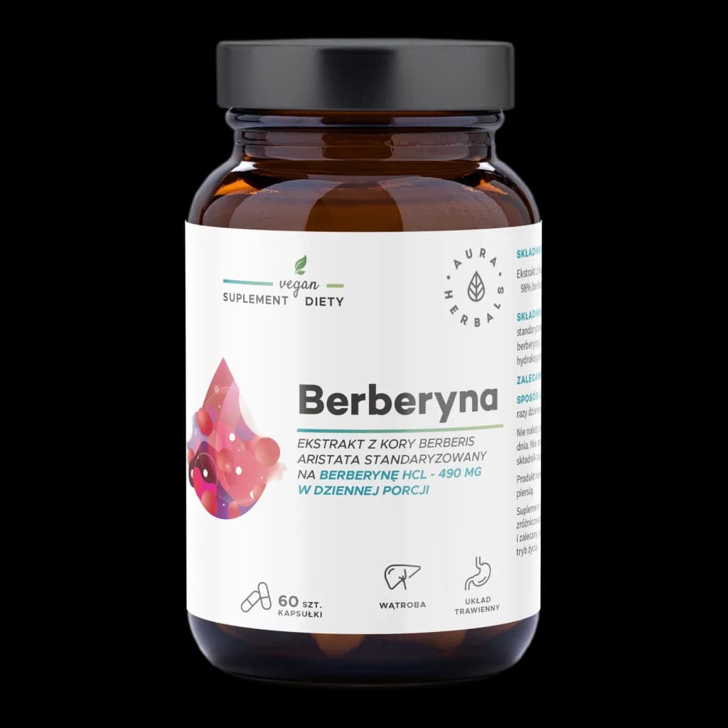 Aura Herbals Berberyna 490 mg 60 kapsułek - zdjęcie 1