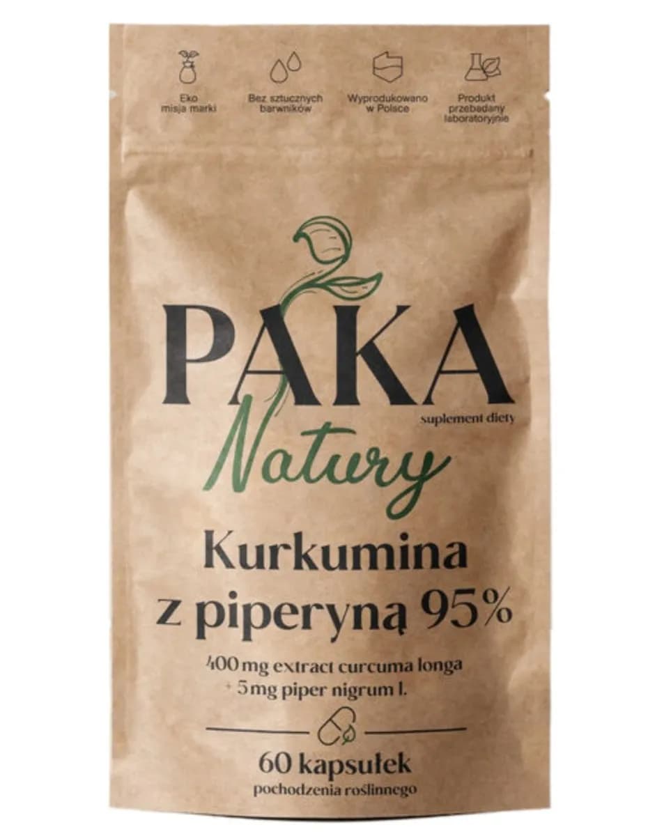 Paka Natury Kurkumina z piperyną 95% 60 kapsułek - zdjęcie 1