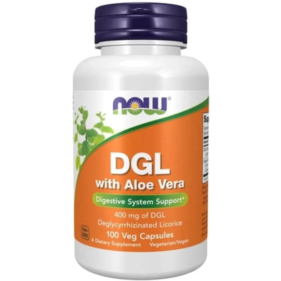 NOW Foods DGL with Aloe Vera 100 vege kapsułek - zdjęcie 1