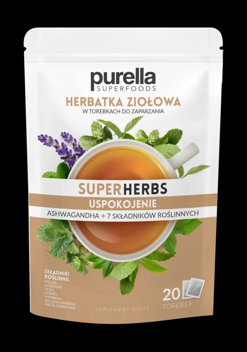 Purella SuperHerbs Herbatka Ziołowa Uspokojenie 20 x 1,75 g - zdjęcie 1