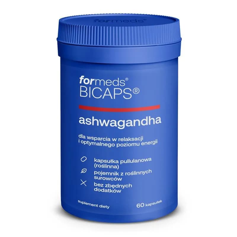 ForMeds Bicaps Ashwagandha 60 kapsułek wegańskich - zdjęcie 1