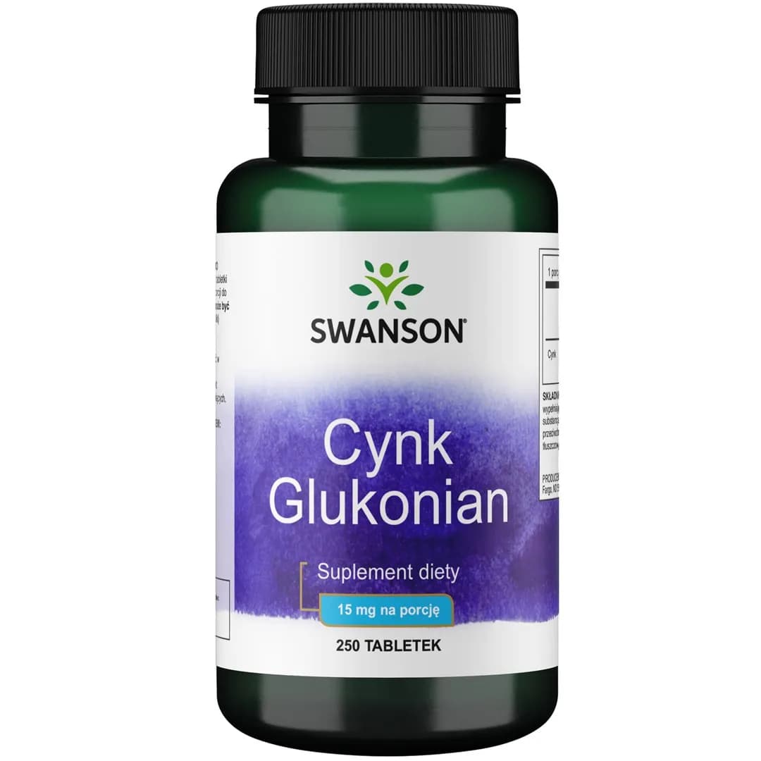 Swanson Cynk glukonian 15mg 250 tabletek - zdjęcie 1