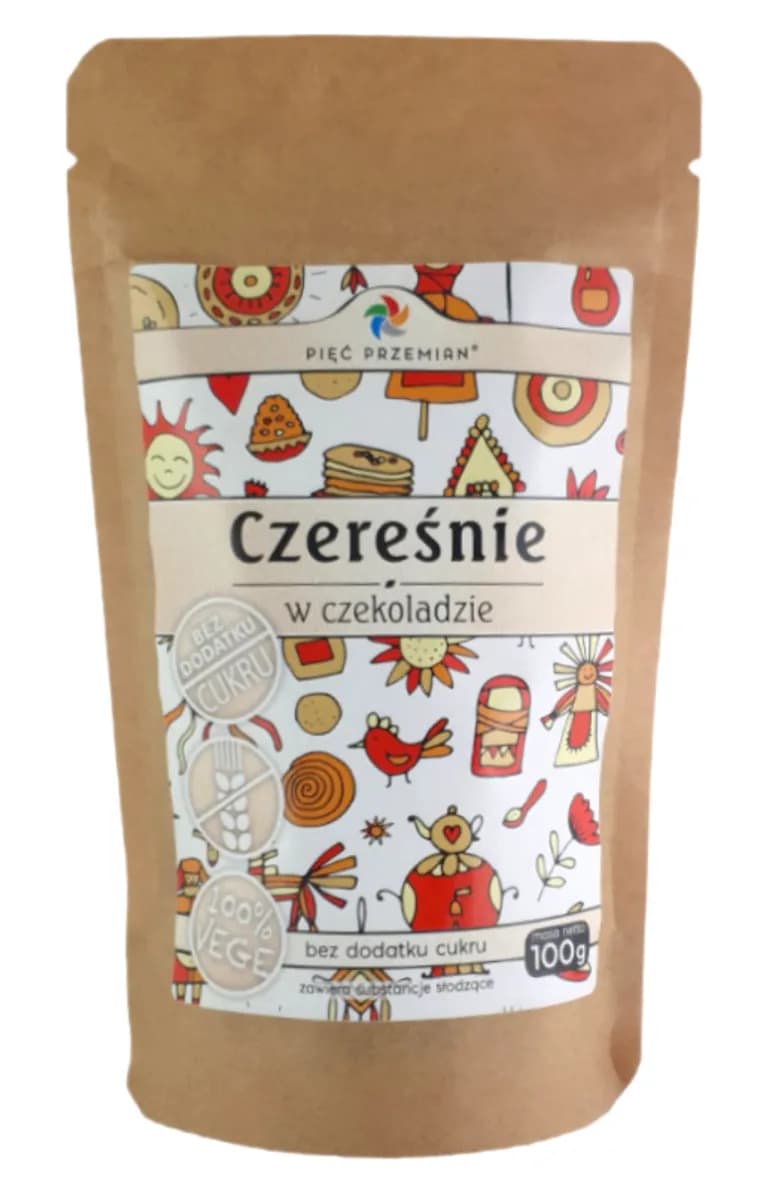 Pięć Przemian Czereśnie suszone w czekoladzie 100 g - zdjęcie 1