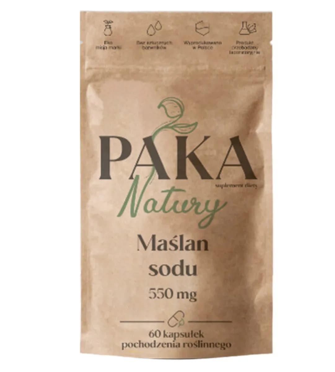 Paka Natury Maślan sodu 550 mg 60 kapsułek - zdjęcie 1