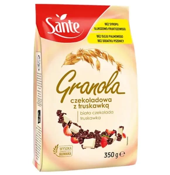 Sante Granola z Białą Czekoladą i Truskawkami 350g - zdjęcie 1