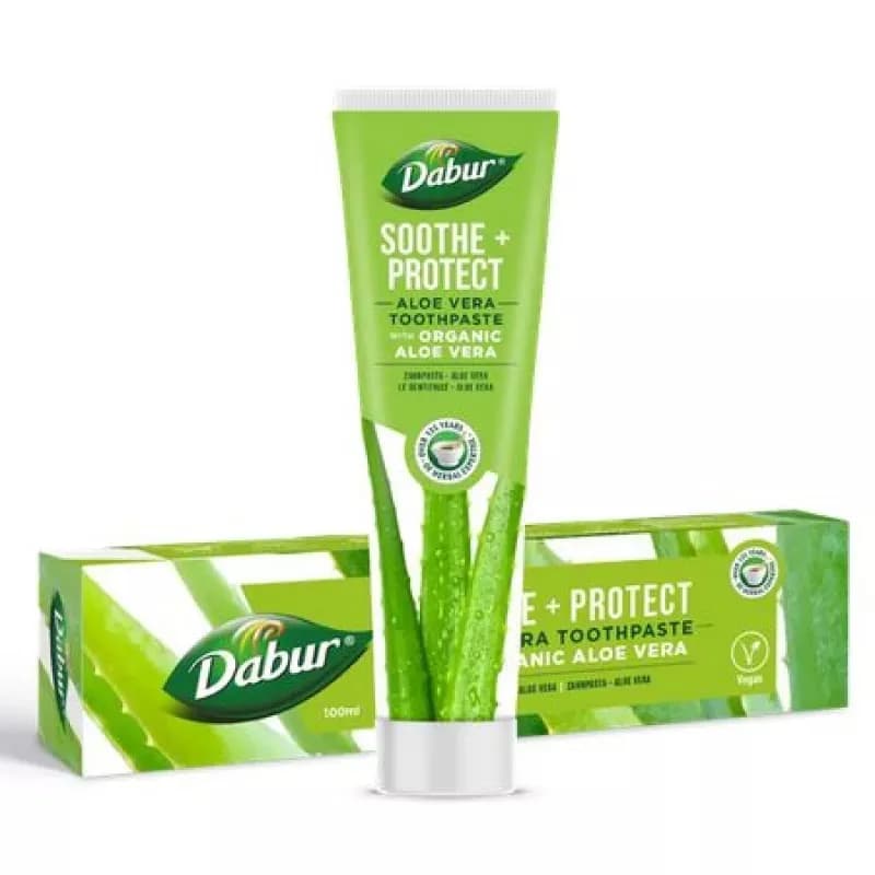 Dabur Pasta Do Zębów Ukojenie + Ochrona Z Aloesem Bez Fluoru 100 ml - zdjęcie 1