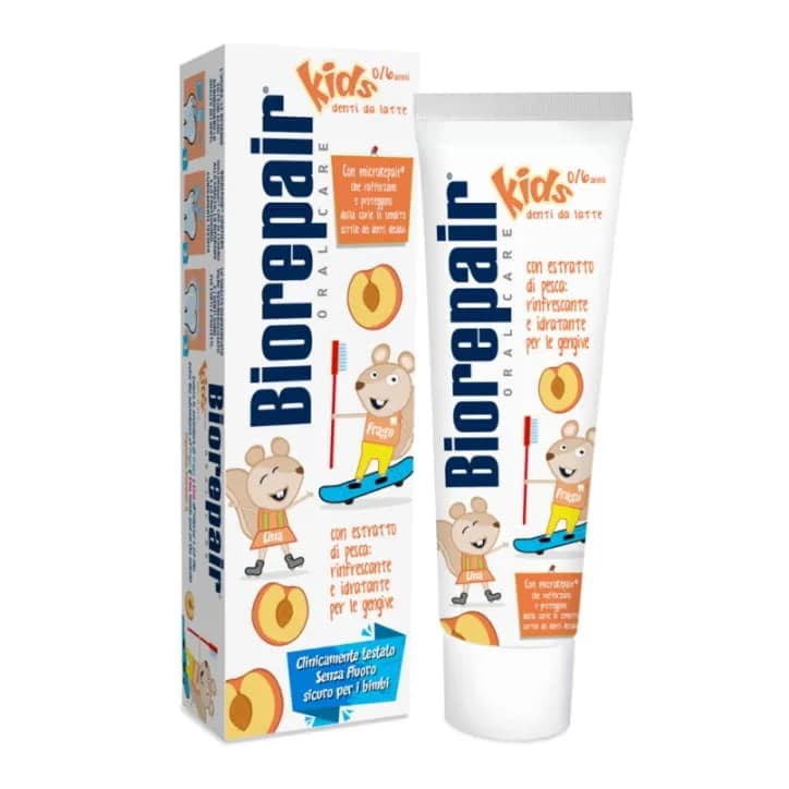 Biorepair Kids 0-6 lat pasta do zębów brzoskwiniowa 50 ml - zdjęcie 1