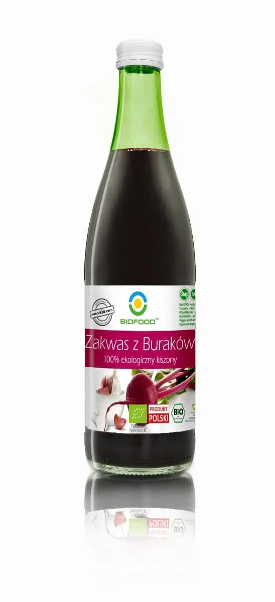 BIOFOOD Zakwas z Buraków 100% ekologiczny kiszony 500 ml - zdjęcie 1