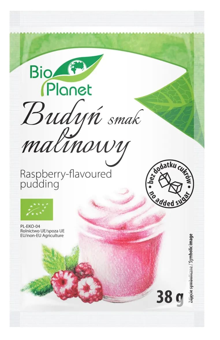 Bio Planet Budyń O Smaku Malinowym BIO 38 g - zdjęcie 1
