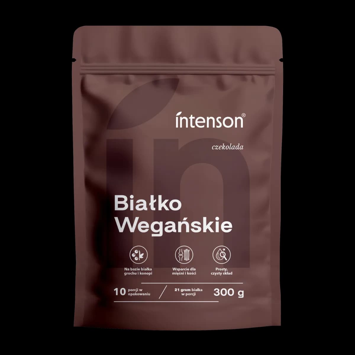 Intenson Wegańskie białko 300 g o smaku czekoladowym - zdjęcie 1