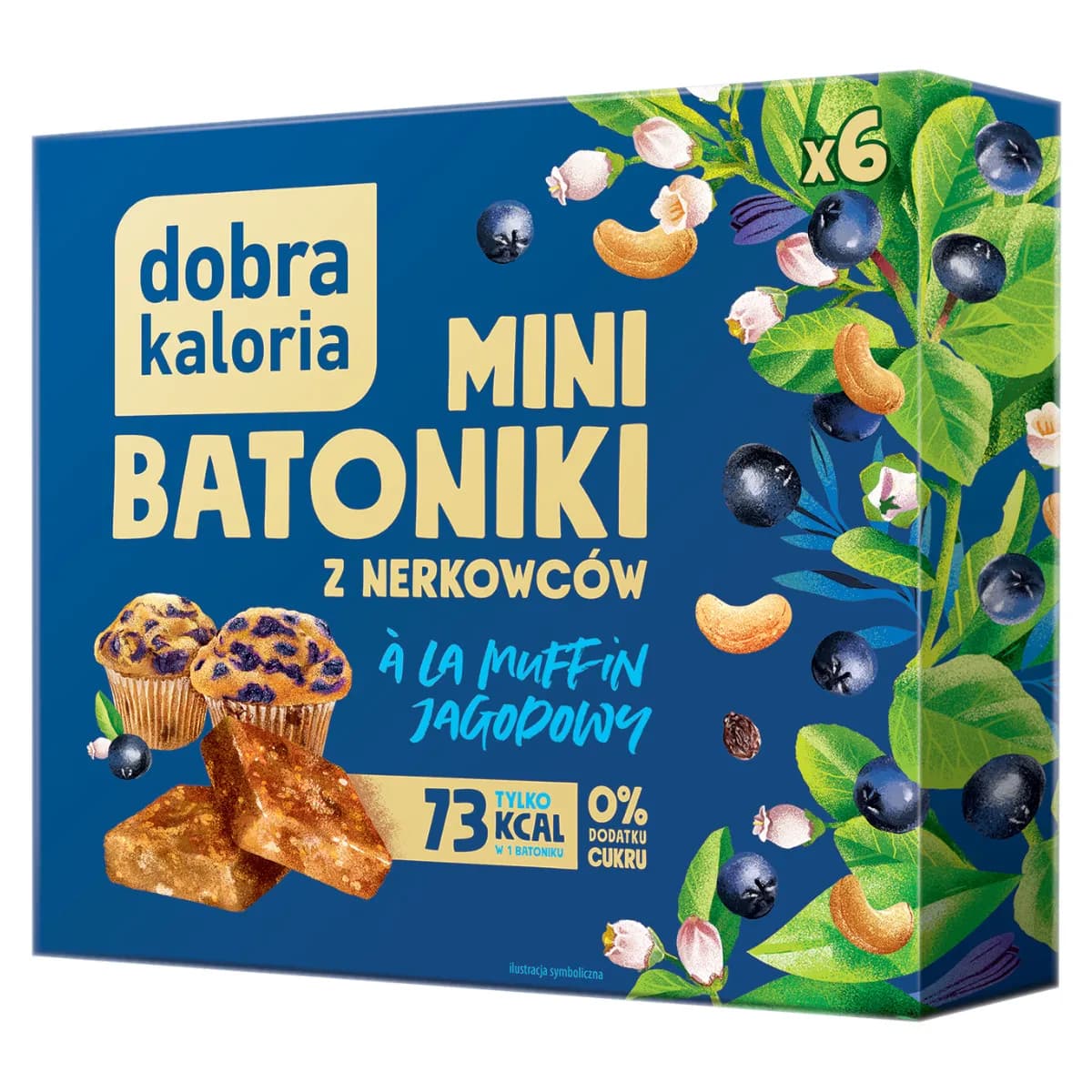 Dobra Kaloria Mini Batoniki z nerkowców a'la muffin jagodowy 102g - zdjęcie 1