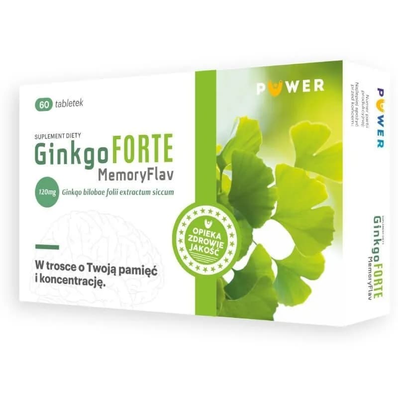 Puwer MemoryFlav Ginko FORTE 120 mg 60 tabletek - zdjęcie 1