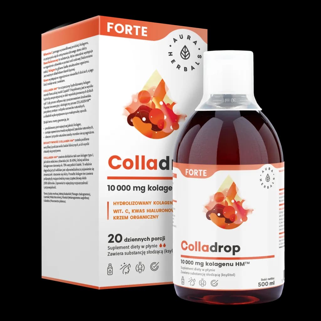 Aura Herbals Colladrop Forte kolagen morski 10000 mg 500 ml - zdjęcie 1