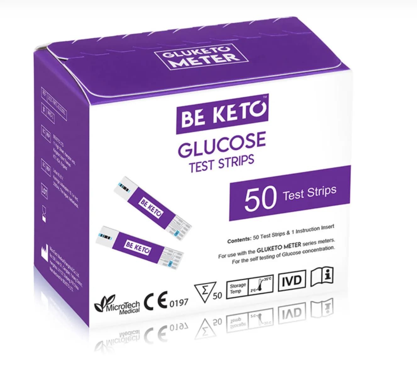 BeKeto GluKeto Meter testy paskowe glukoza 50 sztuk - zdjęcie 1
