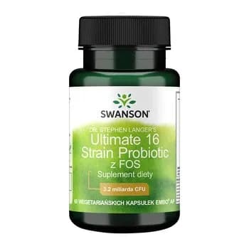 Swanson Ultimate 16 Strain Probiotic (probiotyk 16 szczepów z FOS) 60 kapsułek wegańskich - zdjęcie 1