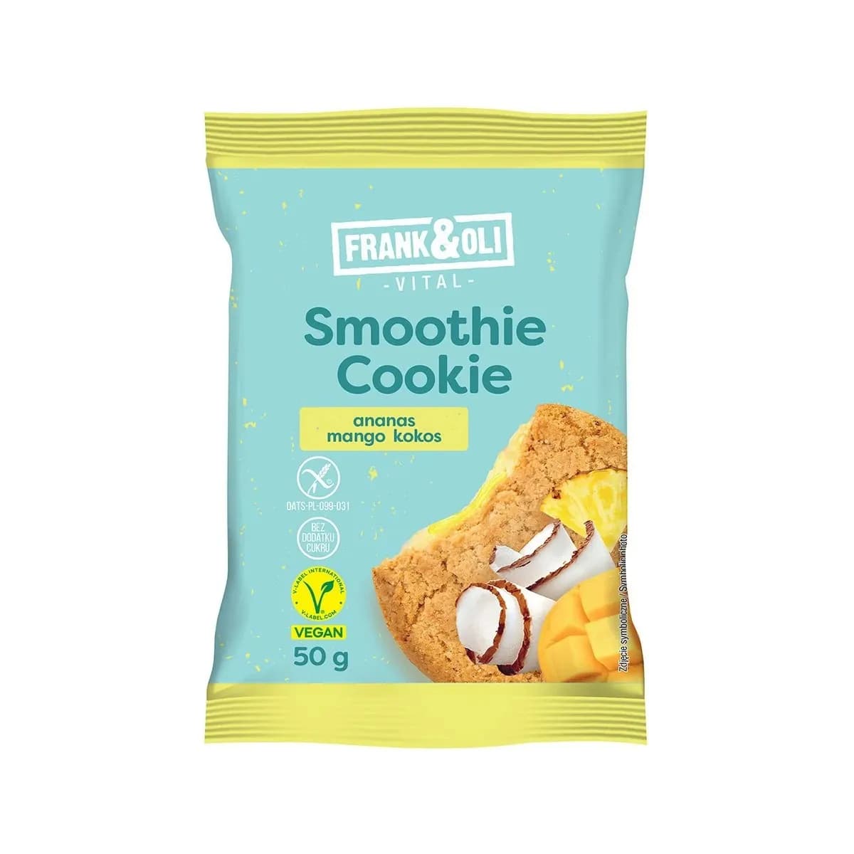 Frank&Oli Smoothie Cookie Ananas Mango Kokos 50 g - zdjęcie 1