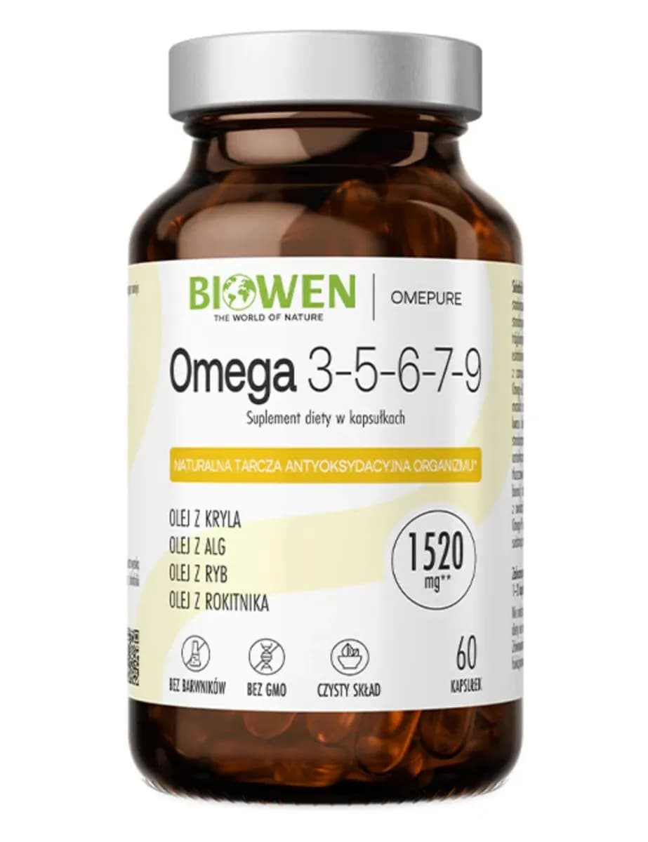Biowen Omega 3-5-6-7-9 60 kapsułek - zdjęcie 1