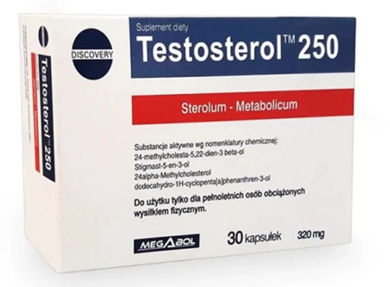 Megabol Testosterol 250 30 kapsułek - zdjęcie 1