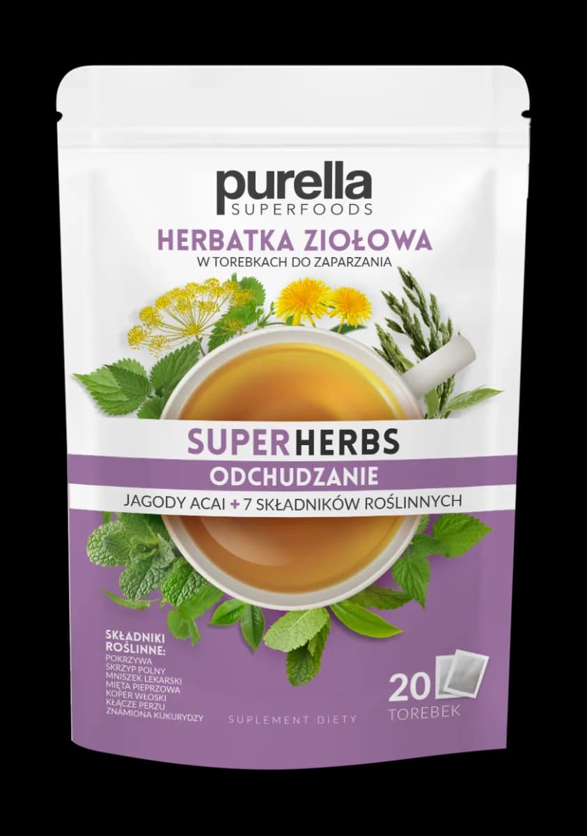 Purella SuperHerbs Herbatka Ziołowa Odchudzanie 20 x 1,75 g - zdjęcie 1