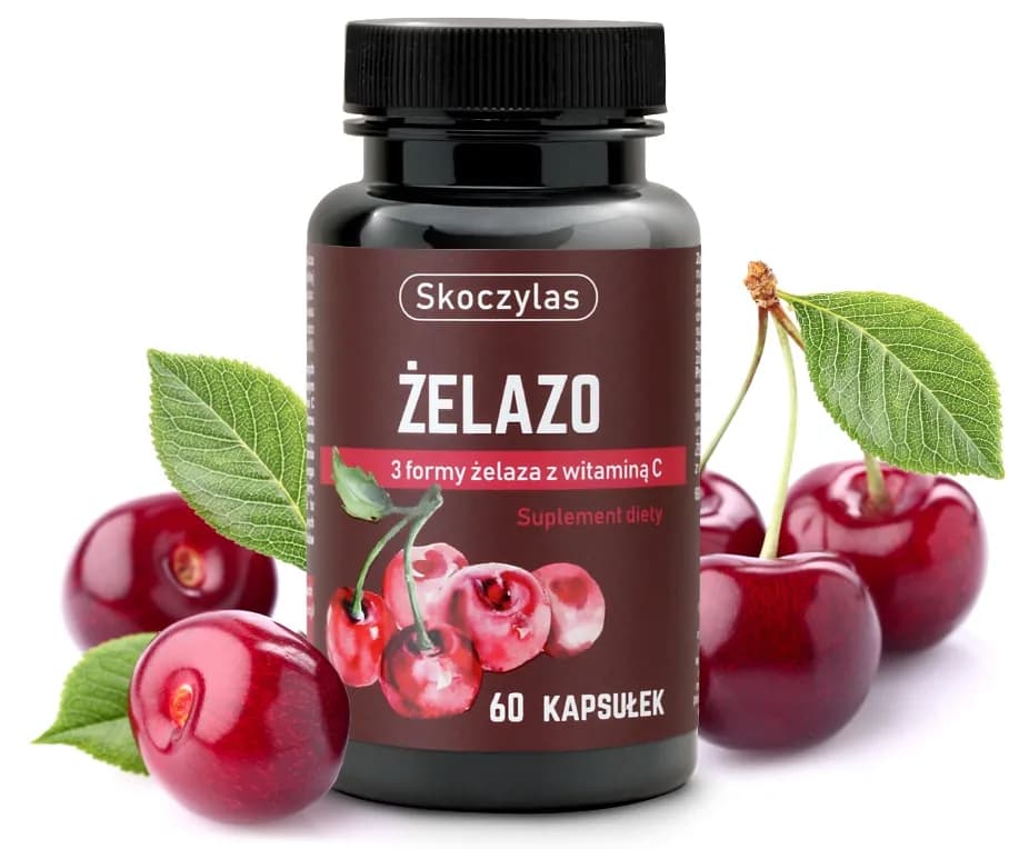 Skoczylas Żelazo 3 formy z witaminą C 60 kapsułek - zdjęcie 1