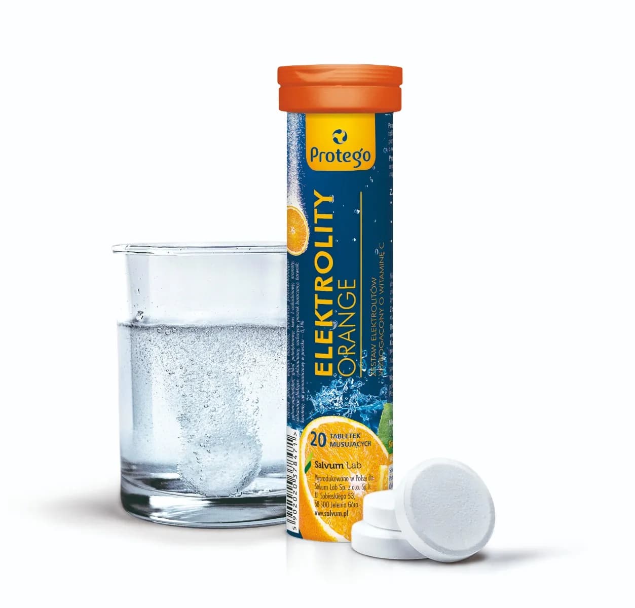 Protego Elektrolity Orange 20 tabletek musujących - zdjęcie 1