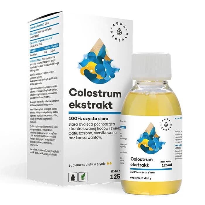 Aura Herbals Colostrum Ekstrakt - 100% czysta siara bydlęca 125 ml - zdjęcie 1