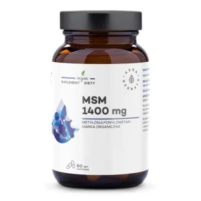 Aura Herbals MSM 1400 mg siarka organiczna 60 kapsułek - zdjęcie 1
