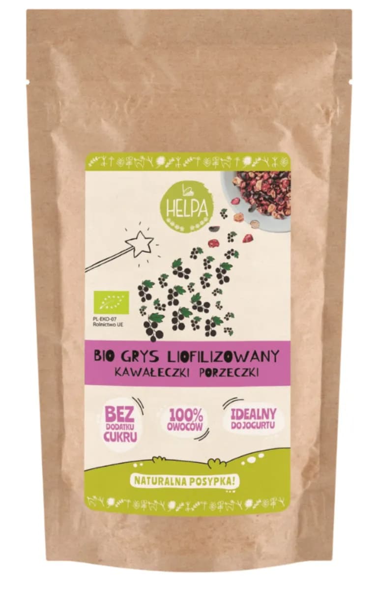Helpa Grys Liofilizowany (Kawałeczki Porzeczki) BIO 20 g - zdjęcie 1