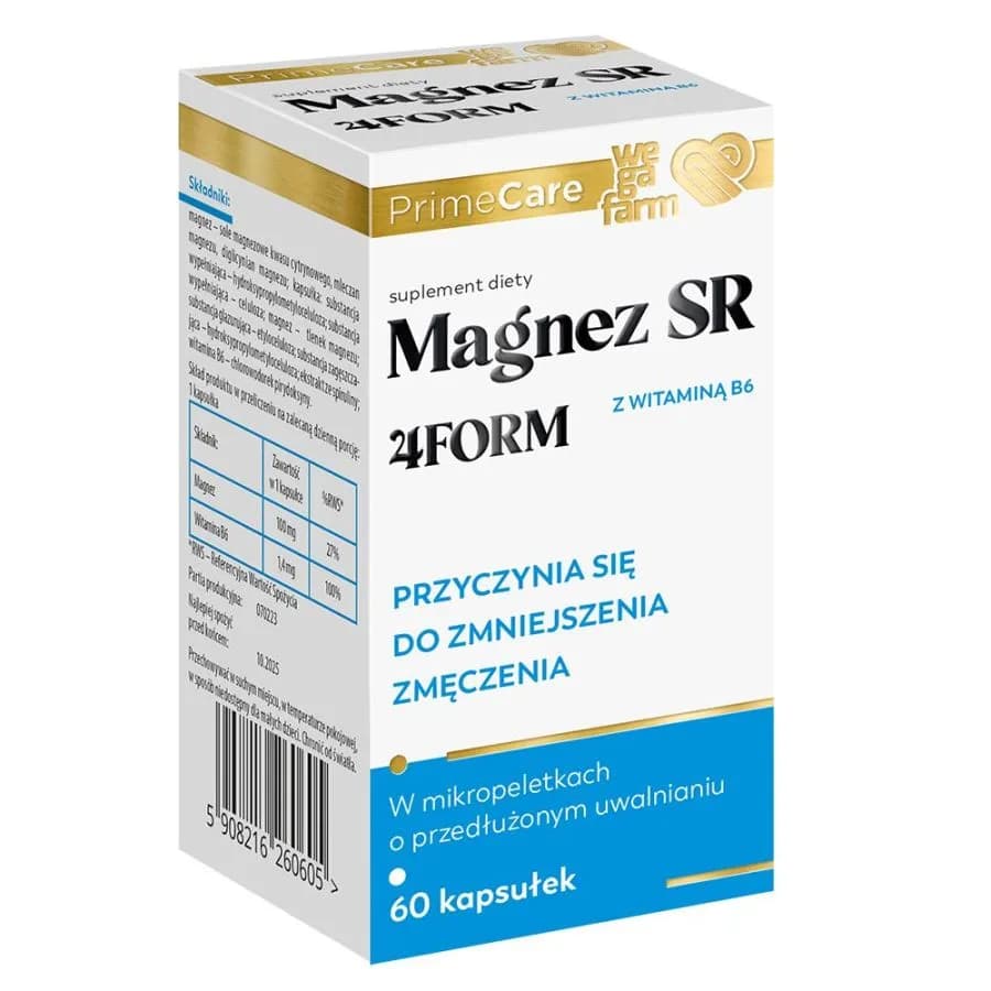 WegaFarm Magnez SR 4form 60 kapsułek - zdjęcie 1