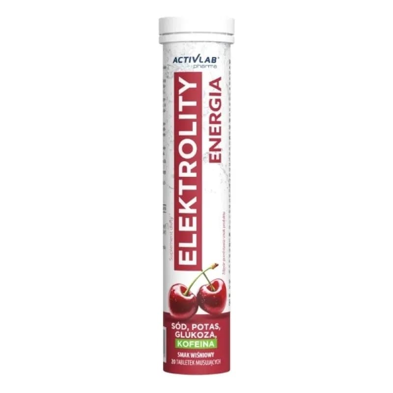 ActivLab Elektrolity Energia 20 tabletek musujących o smaku wiśniowym - zdjęcie 1