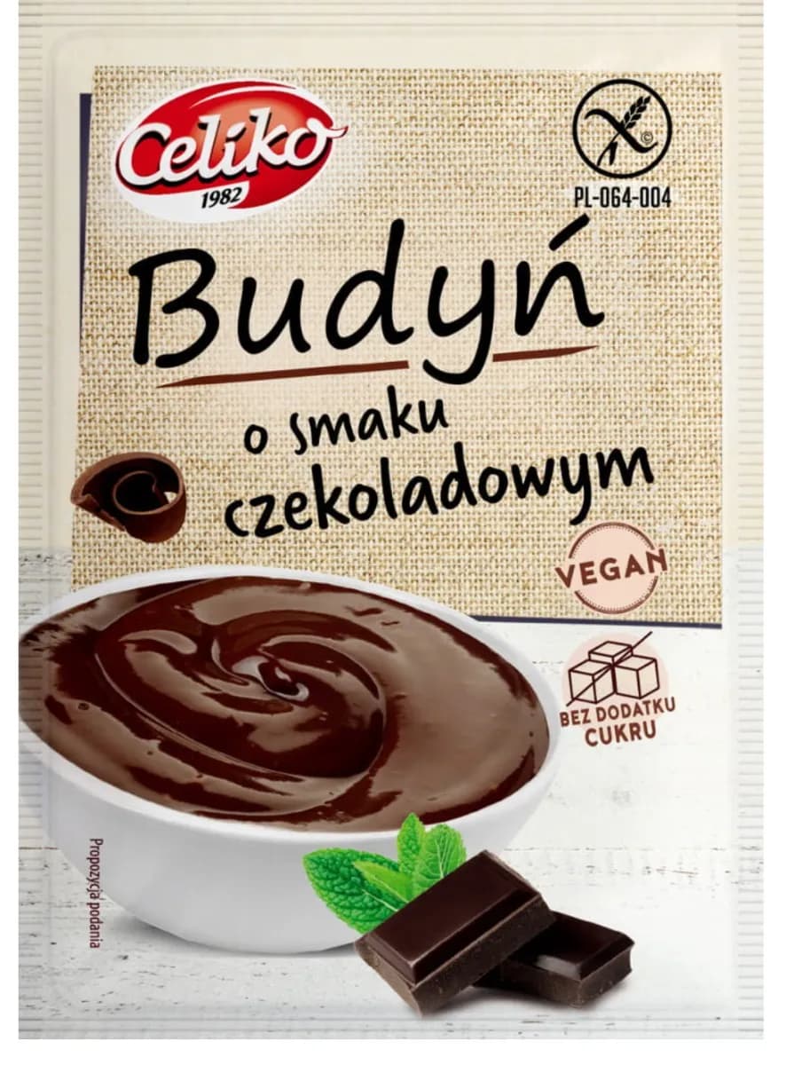 Celiko Budyń O Smaku Czekoladowym Bezglutenowy 40 g - zdjęcie 1