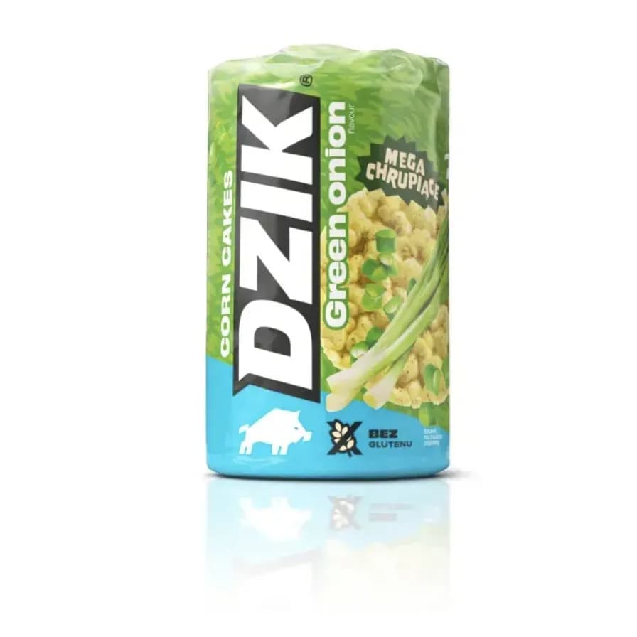 WK DZIK Corn Cakes Wafle Kukurydziane Zielona Cebulka 120 g - zdjęcie 1