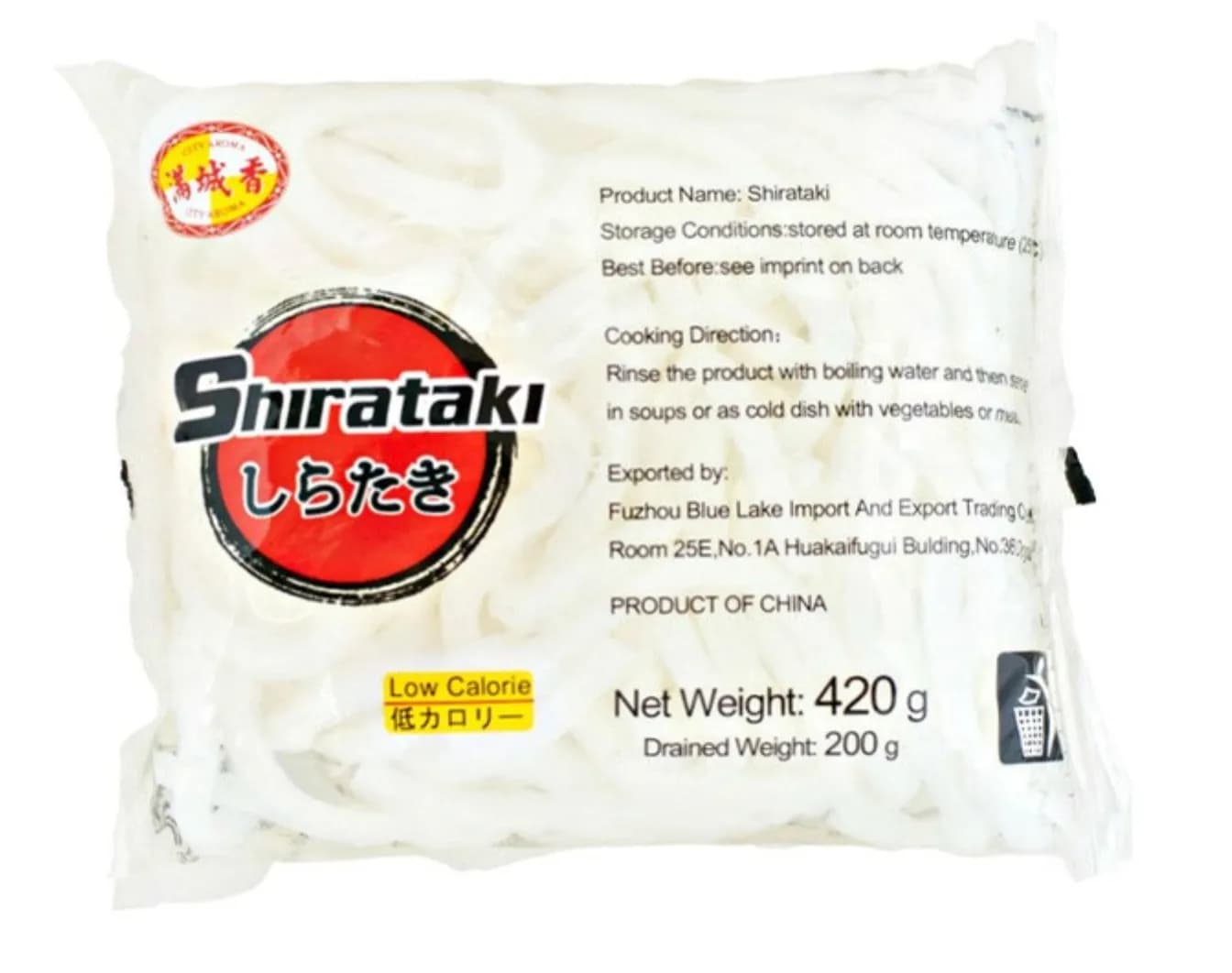 City Aroma Makaron Shirataki Konjac Udon 200 g - zdjęcie 1