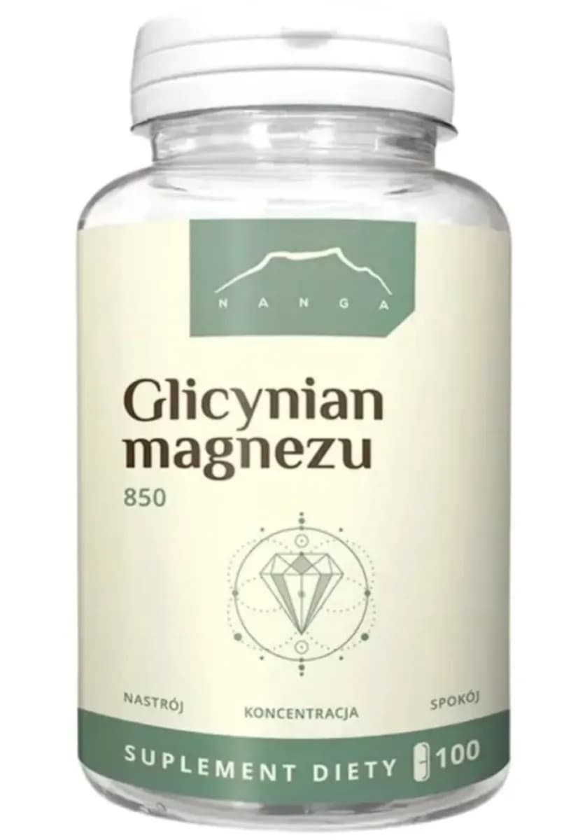 Nanga Glicynian magnezu chelat 850 mg 100 kapsułek - zdjęcie 1