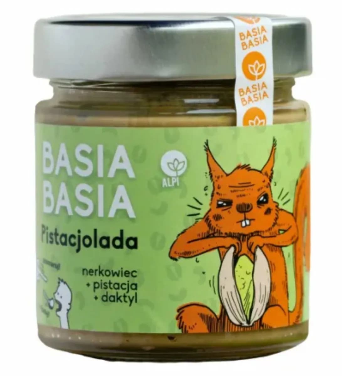 Alpi BasiaBasia Pistacjolada Krem nerkowce pistacje daktyle 195 g - zdjęcie 1