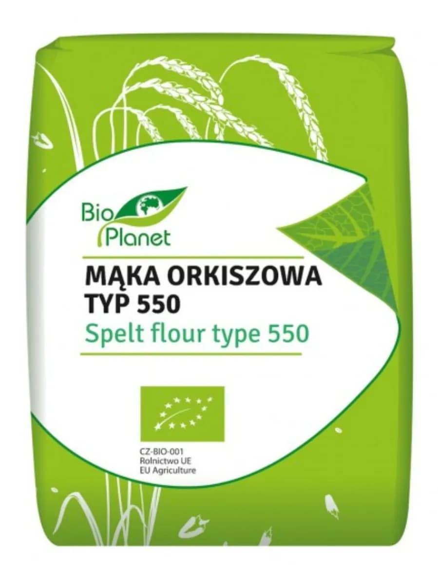 Bio Planet Mąka Orkiszowa Jasna Typ 550 BIO 1 kg - zdjęcie 1