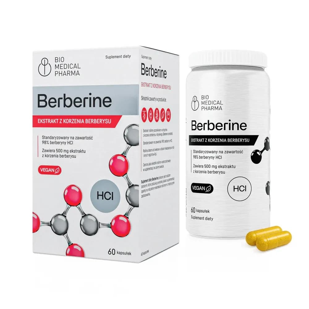Bio Medical Pharma Berberine HCl 60 kapsułek - zdjęcie 1