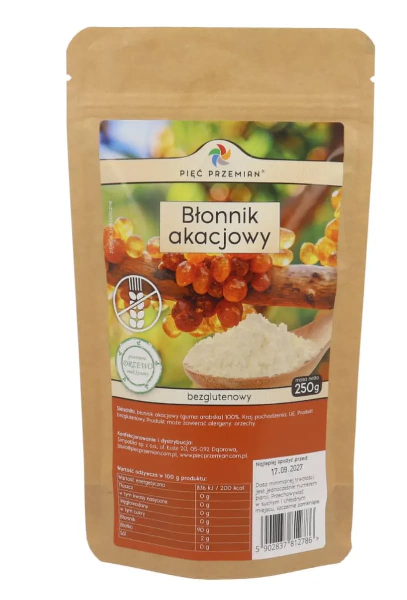 Pięć Przemian Błonnik akacjowy bezglutenowy 250 g - zdjęcie 1