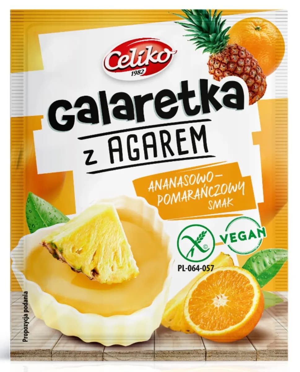 Celiko Galaretka Z Agarem Ananas-Pomarańcza Bezglutenowa 45 g - zdjęcie 1