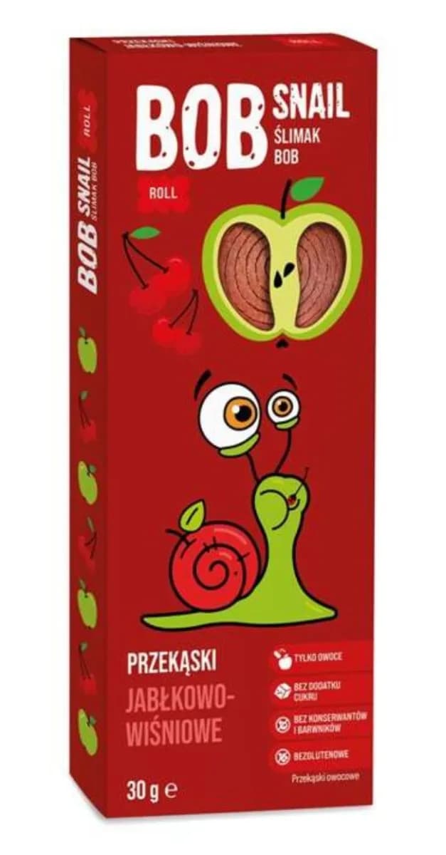 BOB SNAIL Przekąska jabłko wiśnia 30 g - zdjęcie 1