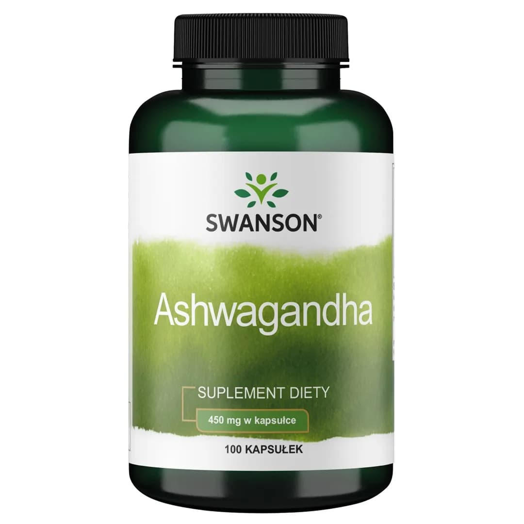 Swanson Ashwagandha (żen-szeń indyjski) 450 mg 100 kapsułek - zdjęcie 1