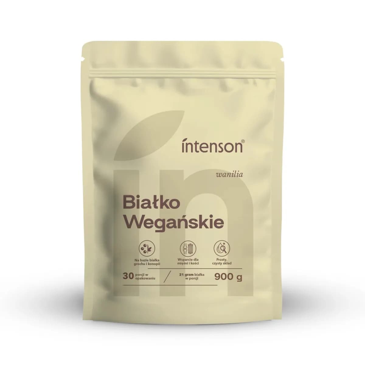 Intenson Wegańskie białko 900 g o smaku waniliowym - zdjęcie 1