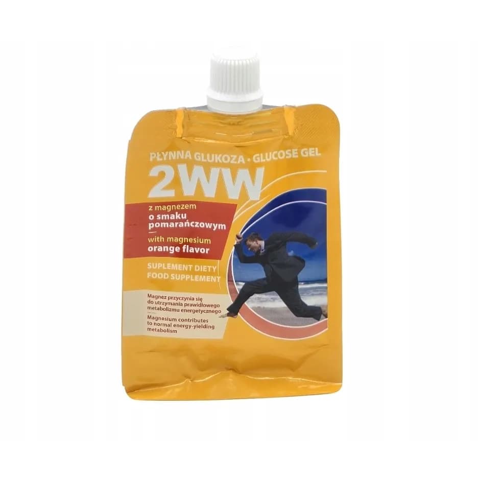 Medmess Płynna Glukoza 2WW z magnezem 1 saszetka 24 ml smak pomarańczowy - zdjęcie 1
