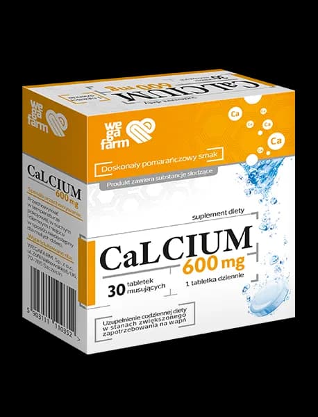 WegaFarm Calcium 600 30 tabletek - zdjęcie 1