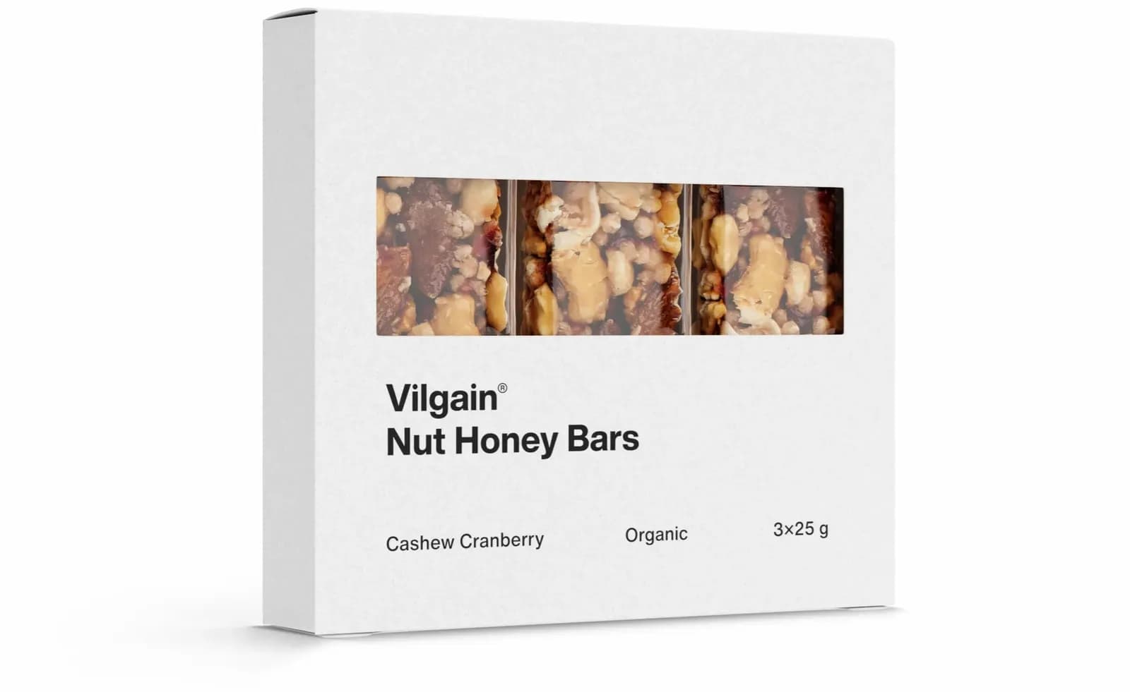 Vilgain Baton orzechowy BIO Nerkowce i żurawina 3 x 25 g - zdjęcie 1