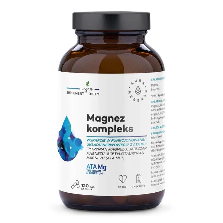Aura Herbals Magnez kompleks ATA Mg® 120 kapsułek - zdjęcie 1