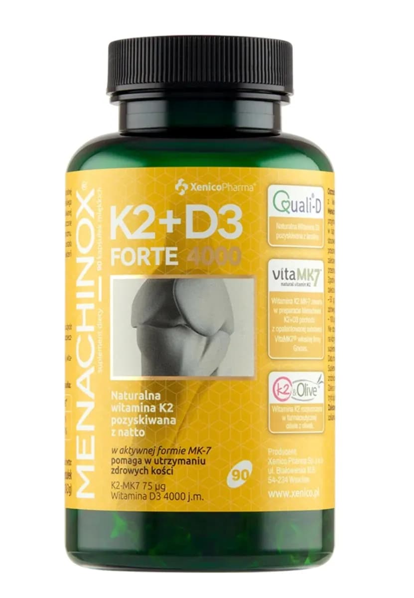 Xenico Pharma Menachinox K2+D3 Forte 4000 90 kapsułek - zdjęcie 1