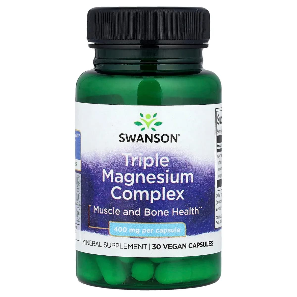 Swanson Triple Magnesium Complex 30 kapsułek - zdjęcie 1
